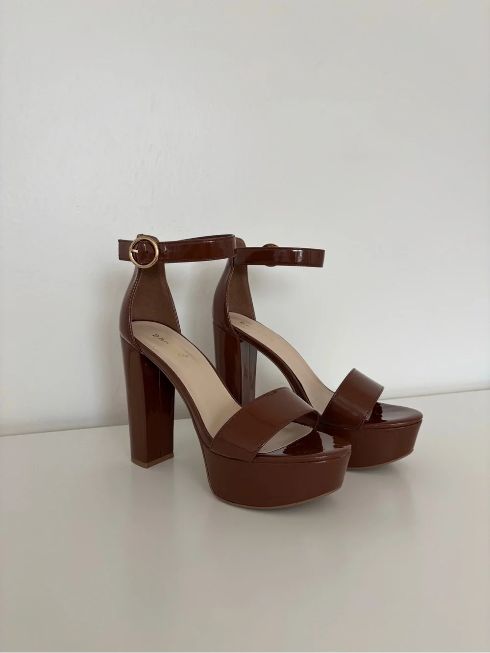 Brown thick heels